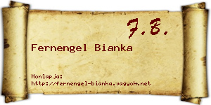 Fernengel Bianka névjegykártya